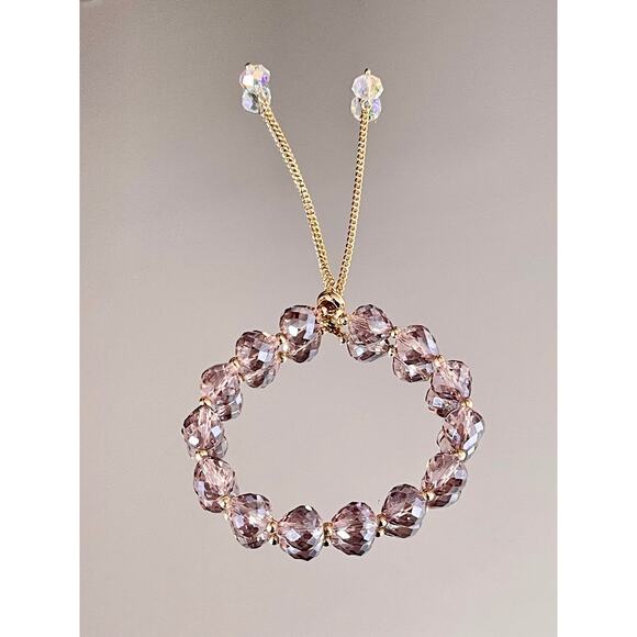 Purple Swarovski Beaded Bracelet - Picture 6 of 7